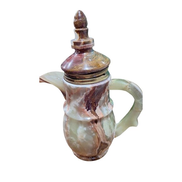 Vintage Stone Tea Pot, Sake, Espresso Pot with 6 cups Beautiful Unique READ - Picture 3 of 16